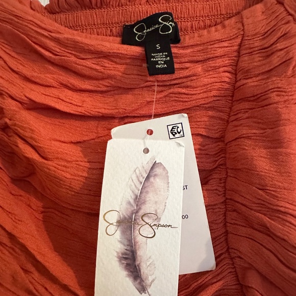 Jessica Simpson Ruched Top, Rust, Small NWT - Picture 4 of 8